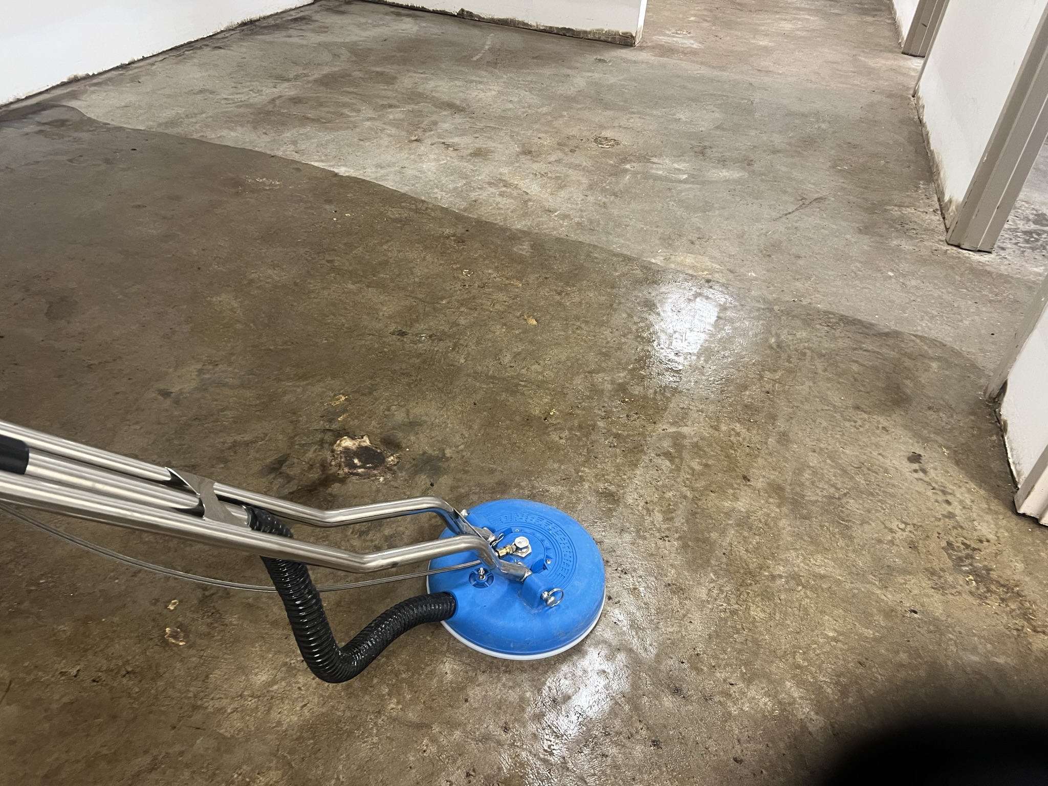 Concrete floor cleaning