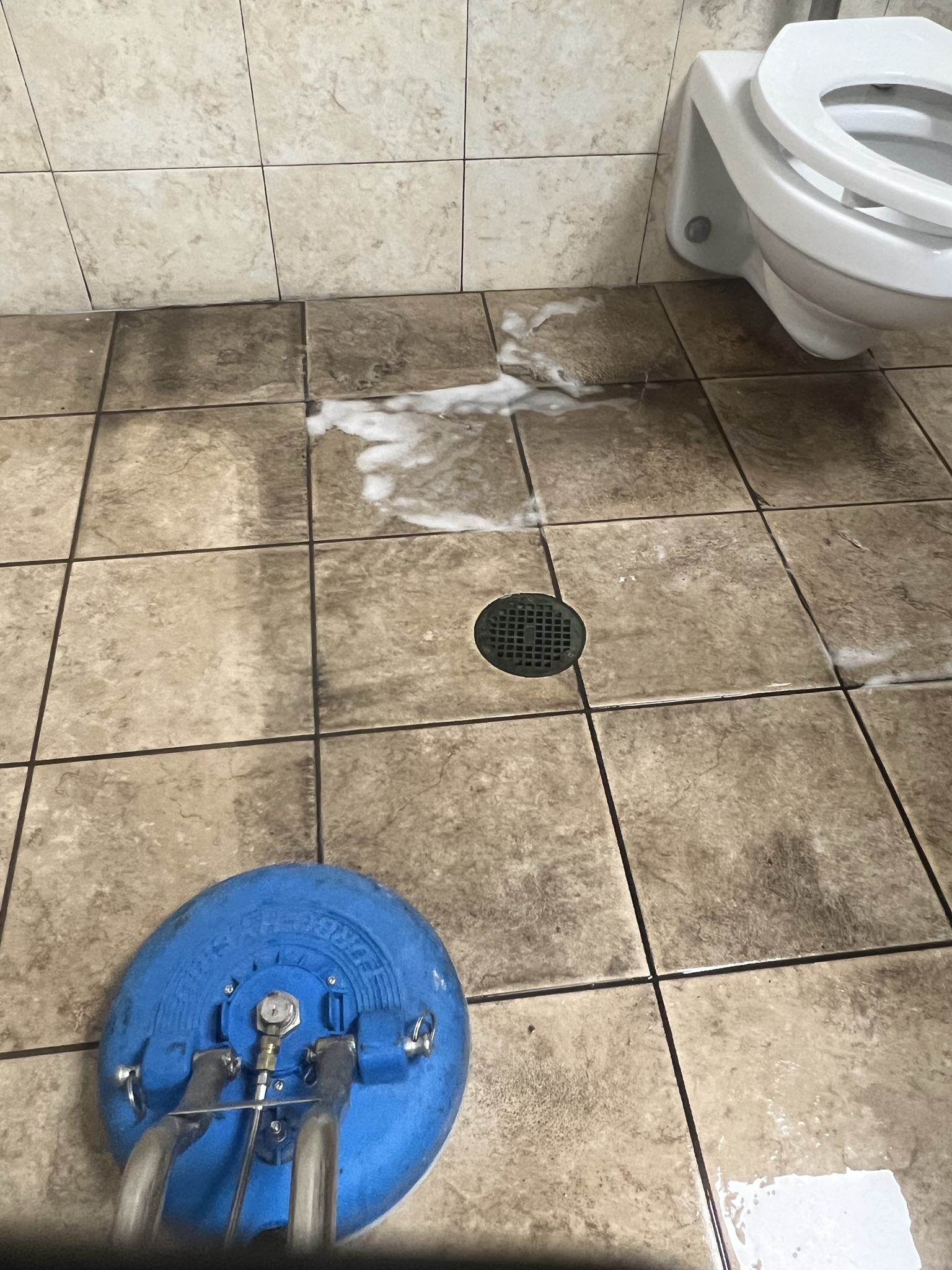 Restroom tile filthy